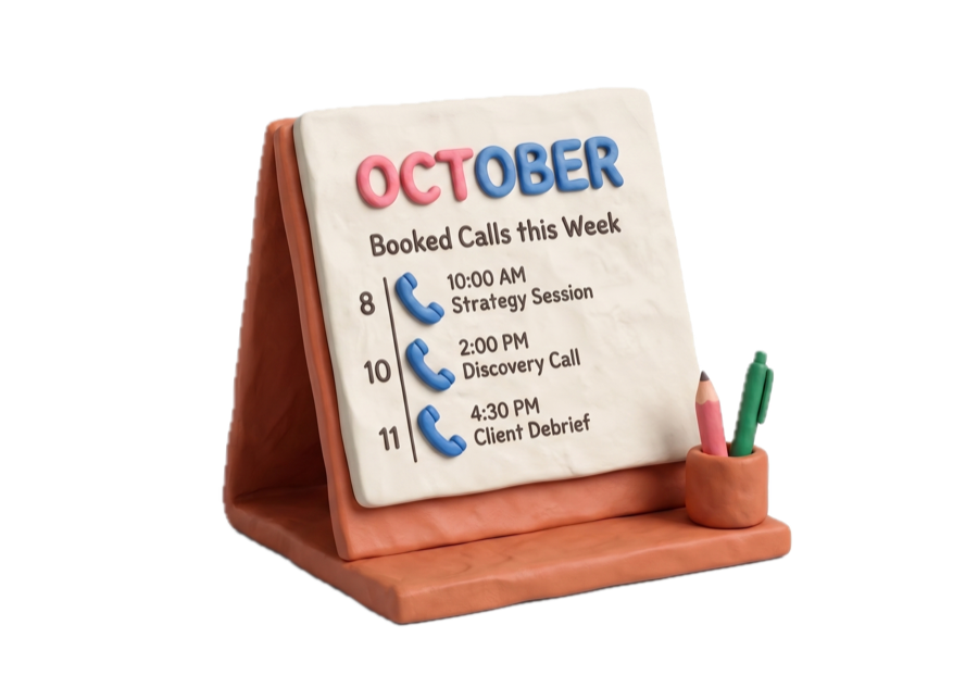 Calendar of booked sales calls for the week