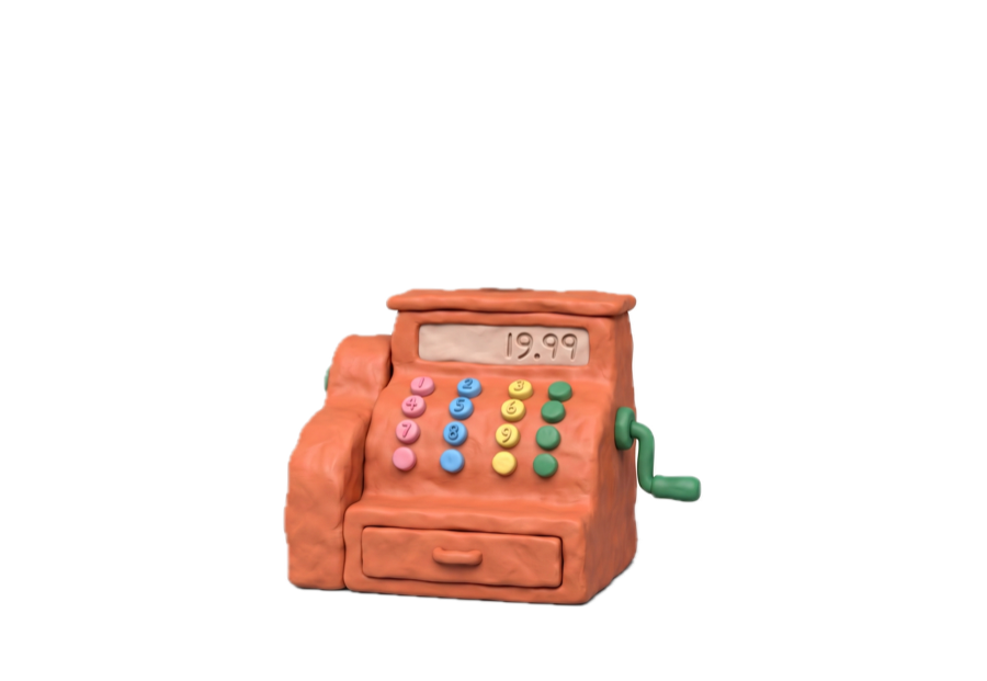 Cash register representing revenue from booked calls